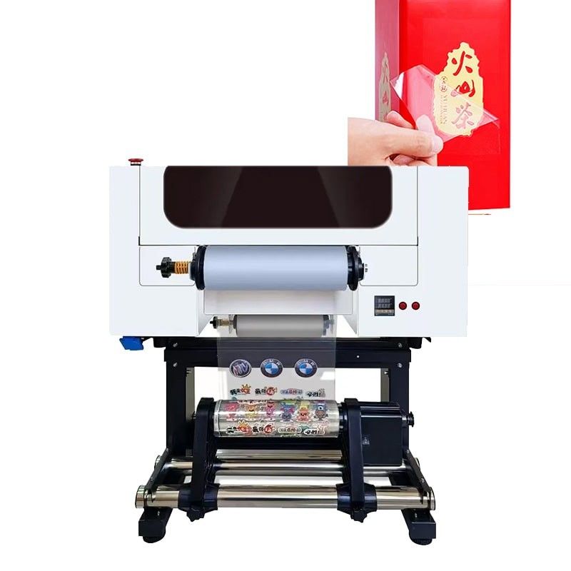 2*F1080 प्रिंटहेड के साथ 300 मिमी यूवी प्रिंटर CMYK+W+V समर्थन उज्ज्वल और रंगीन