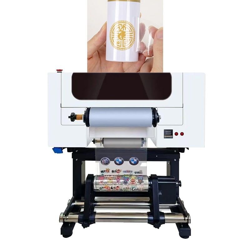 2*F1080 प्रिंटहेड के साथ 300 मिमी यूवी प्रिंटर CMYK+W+V समर्थन उज्ज्वल और रंगीन