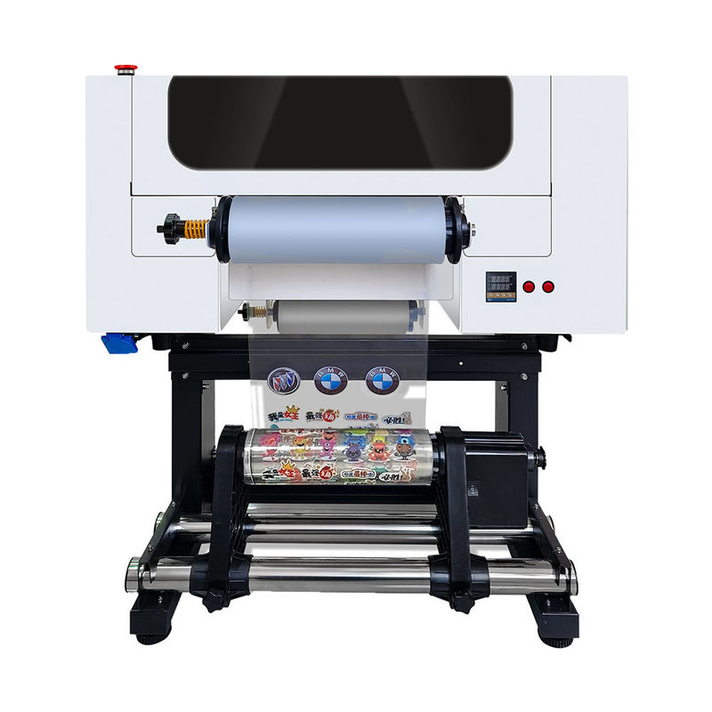 2*F1080 प्रिंटहेड के साथ 300 मिमी यूवी प्रिंटर CMYK+W+V समर्थन उज्ज्वल और रंगीन