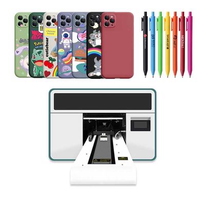 चमड़ा A3 आकार यूवी हाइब्रिड प्रिंटर यूवी फ्लैटबेड इंकजेट प्रिंटर 3D प्रिंटिंग मशीन