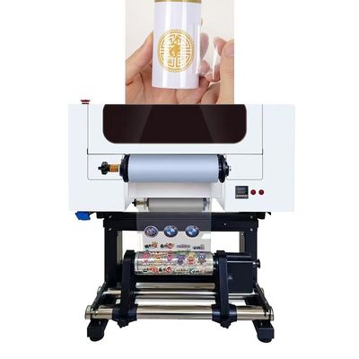 2*F1080 प्रिंटहेड के साथ 300 मिमी यूवी प्रिंटर CMYK+W+V समर्थन उज्ज्वल और रंगीन