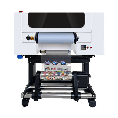 2*F1080 प्रिंटहेड के साथ 300 मिमी यूवी प्रिंटर CMYK+W+V समर्थन उज्ज्वल और रंगीन